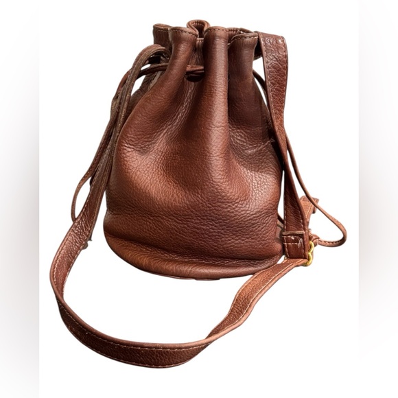 Coach Handbags - Coach Rich Brown Leather Crossbody drawstring bucket Bag vintage 4437